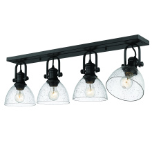 Golden 3118-4SF BLK-SD - Yep by Golden Lighting Hines 4-light Semi-Flush Mount in Matte Black